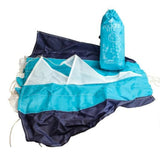 Mini Pocket Kite, blue bag unwrapped