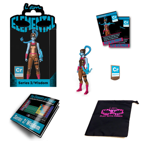 Creativity Action Figure - IAmElemental - Series II / Wisdom, contents unboxed