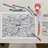 placemat to go dinosaur, out of bag