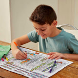 Doodle Placemat to Go: Garden, Grow, Eat!, boy enjoying