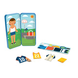 Sports Star - Magnetic Dress Up, open tin showing some contents