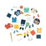 Sports Star - Magnetic Dress Up , magnetic parts