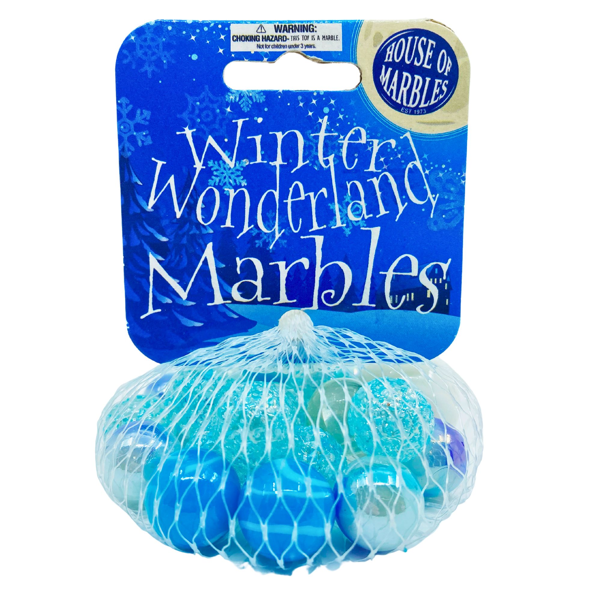 Net Bag Marbles - Winter Wonderland, packaged