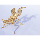 Wooden Build-A-Bug Kit, praying mantis model and shadow