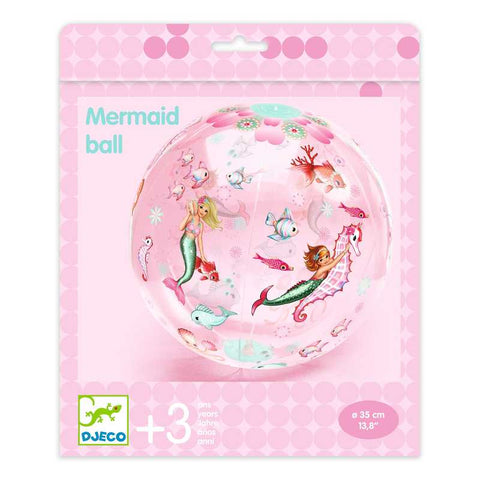 Inflatable Mermaid Ball, in packaging 
