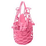 Scrunch set - spade, bucket, bag in flamingo pink