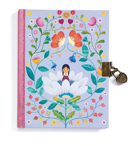 Marie Lockable Notebook, with padlock closed