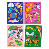 Colourful Animals - Marbling Paper, finished animal sheets