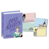 Jane Austen Sticky Notes, packet and 4 different notes displayed