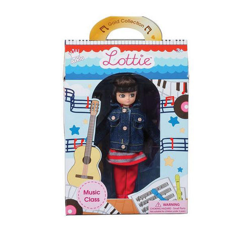 Music Class Lottie Doll, boxed, front view