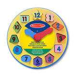 Chunky Shape Sorting Clock, with cardboard packaging 