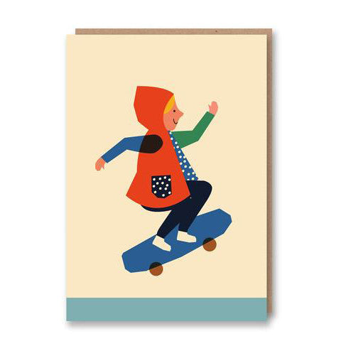 Skater Girl Greetings Card