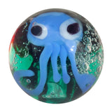 Handmade Aquarius Marble 22mm, blue octopus/jellyfish