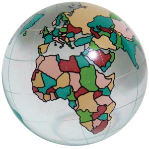 Colour world map marble 60mm