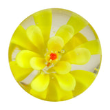 Handmade Hollyhock Marble, yellow