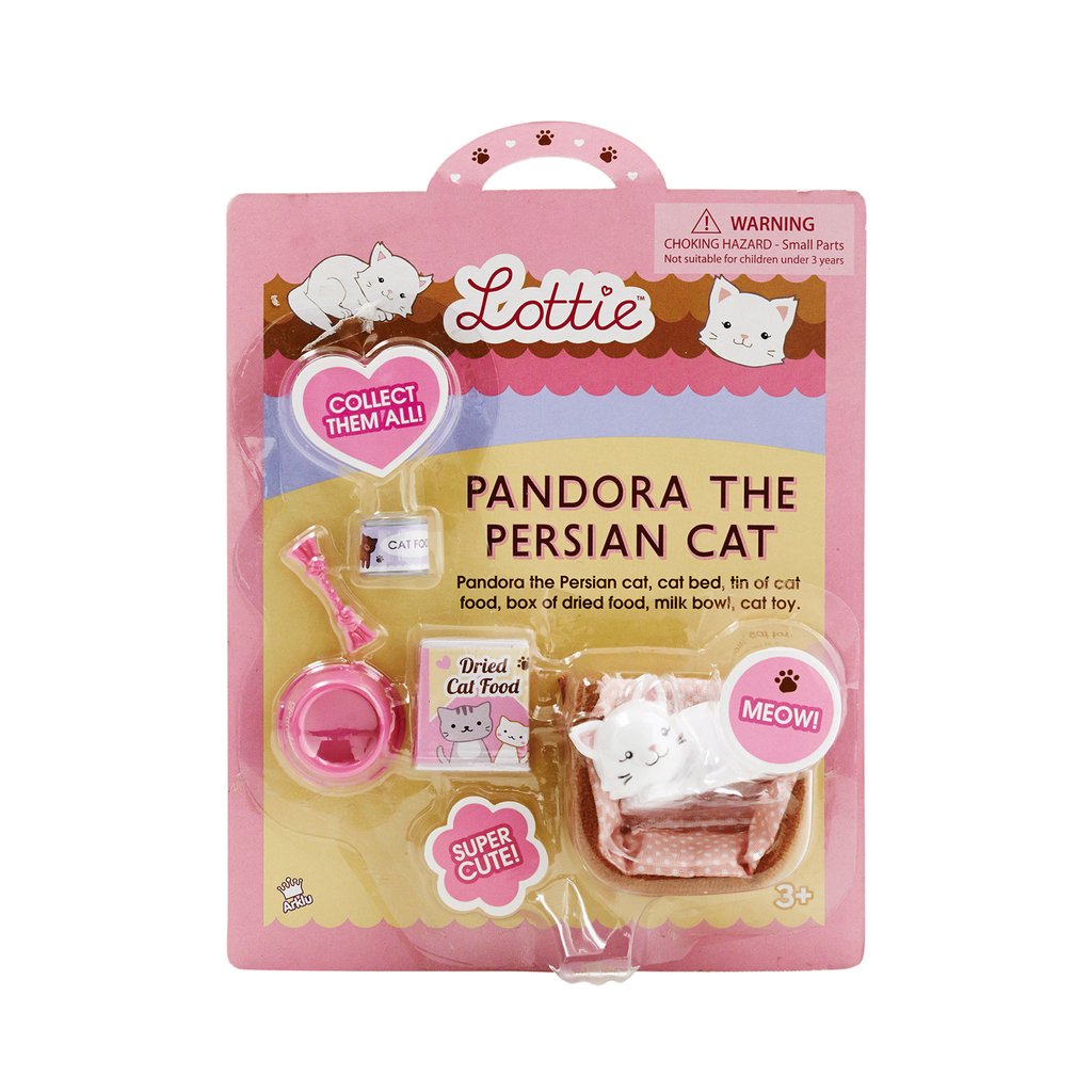 Pandora persian cat accessory set, in packaging 