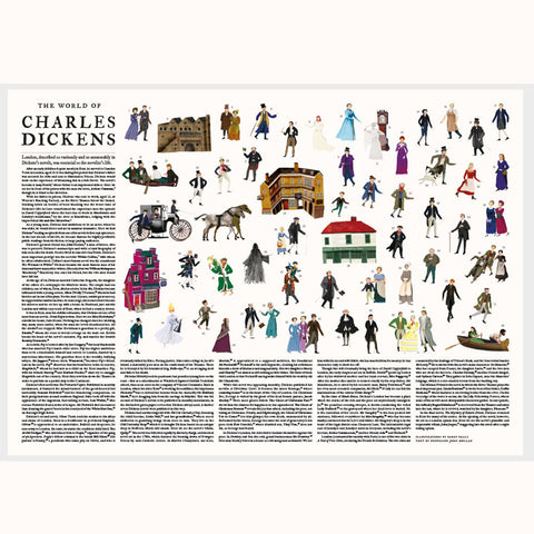 The World Of Charles Dickens, poster with characters and key 