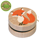 Wooden wildlife yoyo featuring fox (stock)