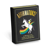 Affirmators - 50 card deck, boxed and slight angle