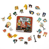 Animal Band - On-The-Go Magnetic Play Set, tin with animal magnets surrounding