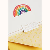 Rainbow Boxed Notecards (Set of 10), detail of rainbow and envelope inside