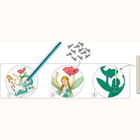 Fairy Jumping Jacks to colour - pictorial instructions and pins 