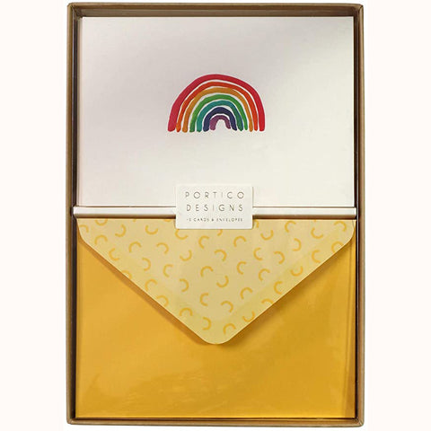 Rainbow Boxed Notecards (Set of 10), boxed 