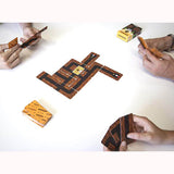 Bandido Card Game, mid game with some cards laid. Hands shown. 