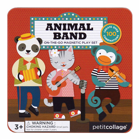 Animal Band - On-The-Go Magnetic Play Set, front of tin