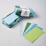 Lego Brick Note Sheets, blue-green, open box with different colour sheets