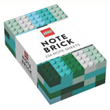 Lego Brick Note Sheets, blue-green