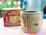 Jane Austen Literary Mug, lifestyle shot