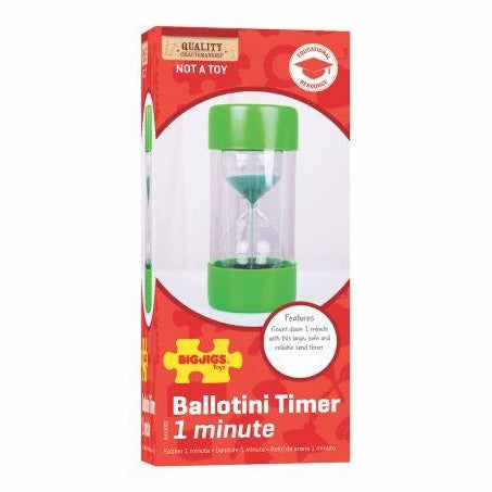 Jumbo Ballotini Timer - 1 Minute, boxed 