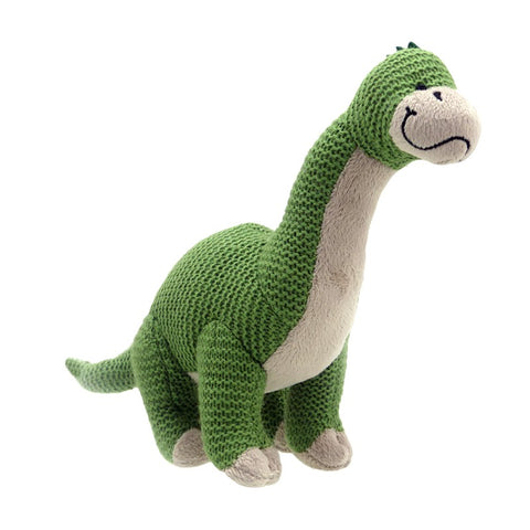 Brontosaurus Knitted Toy, front view 