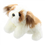 Brown & White Dog -  Full-Bodied Puppet, white background