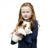 Brown & White Dog -  Full-Bodied Puppet, held by child