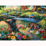Alice in Wonderland - Thomas Kinkade Jigsaw Puzzle , whole scene
