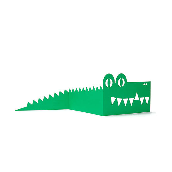 Krokodil Greetings Card, full length view
