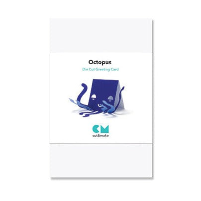 Octopus Greetings Card, packaged 