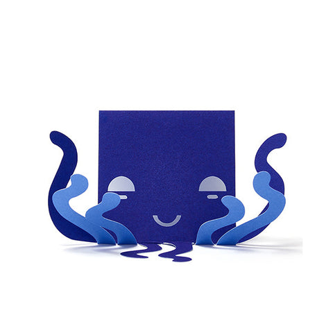 Octopus Greetings Card, front on 