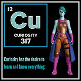 Curiosity Action Figure - IAmElemental - Series II / Wisdom, character card