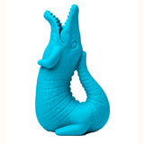 Scrunch crocodile jug blue sky, white background 