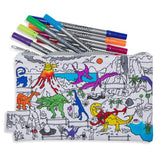 Doodle Pencil Case: Dinosaur Design, with pens