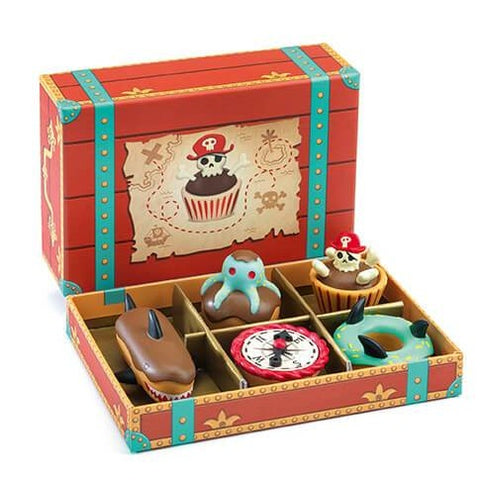 Pirate Cakes, open box displaying designs