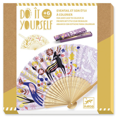 DIY - Woodland Beauty - Fan & Case to Colour In