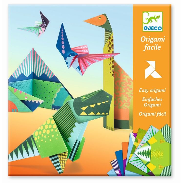 Origami Dinosaurs by Djeco, front cover 