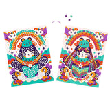 Mosaics - Kokeshi - by Djeco, before and after rainbow board