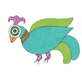 Mithila- Patterns to Rub by Djeco, detail of bird