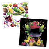 Spring Vegetables - Inspired By Arcimboldo, sample board and stickers 