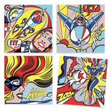 Superheroes - Inspired By Lichtenstein, 4 completed scenes